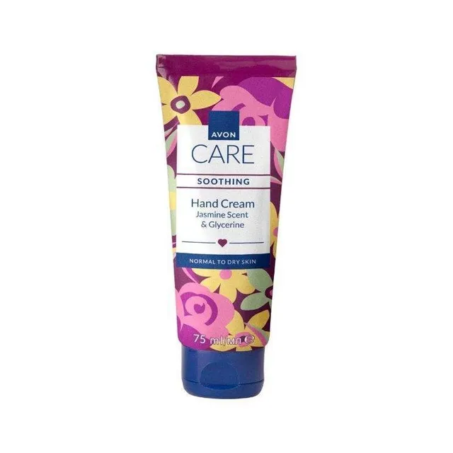 Avon Care Soothing Hand Cream with Jasmine Scent & Glycerine.- purple