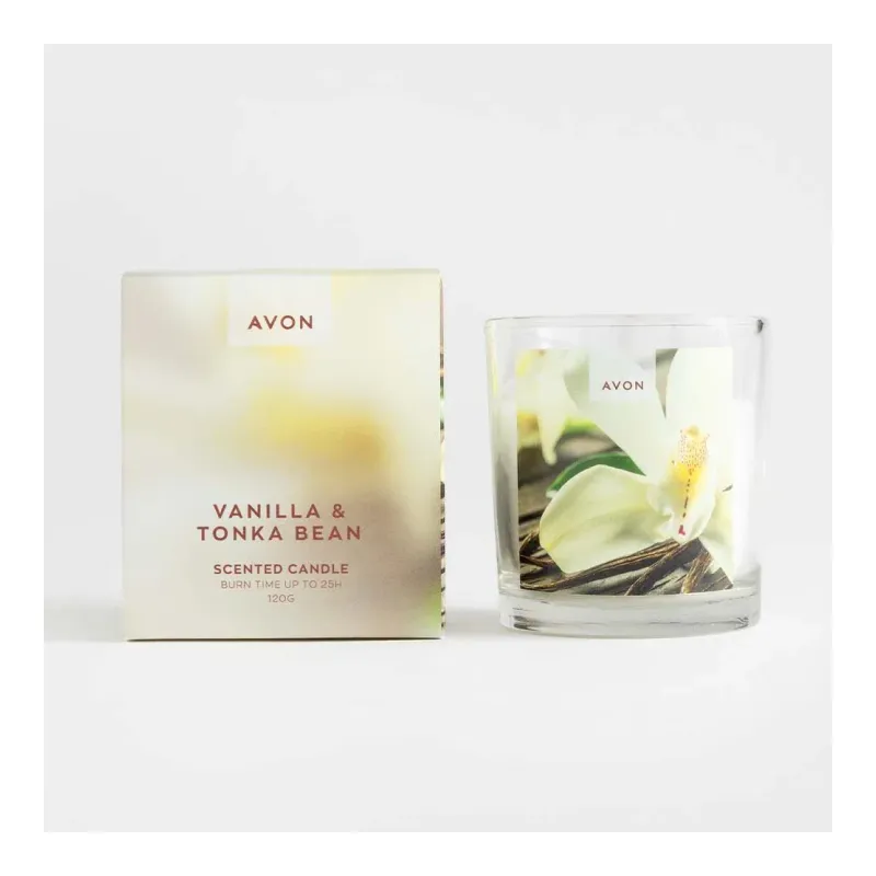 Avon Vanilla and Tonka Bean Small Candle