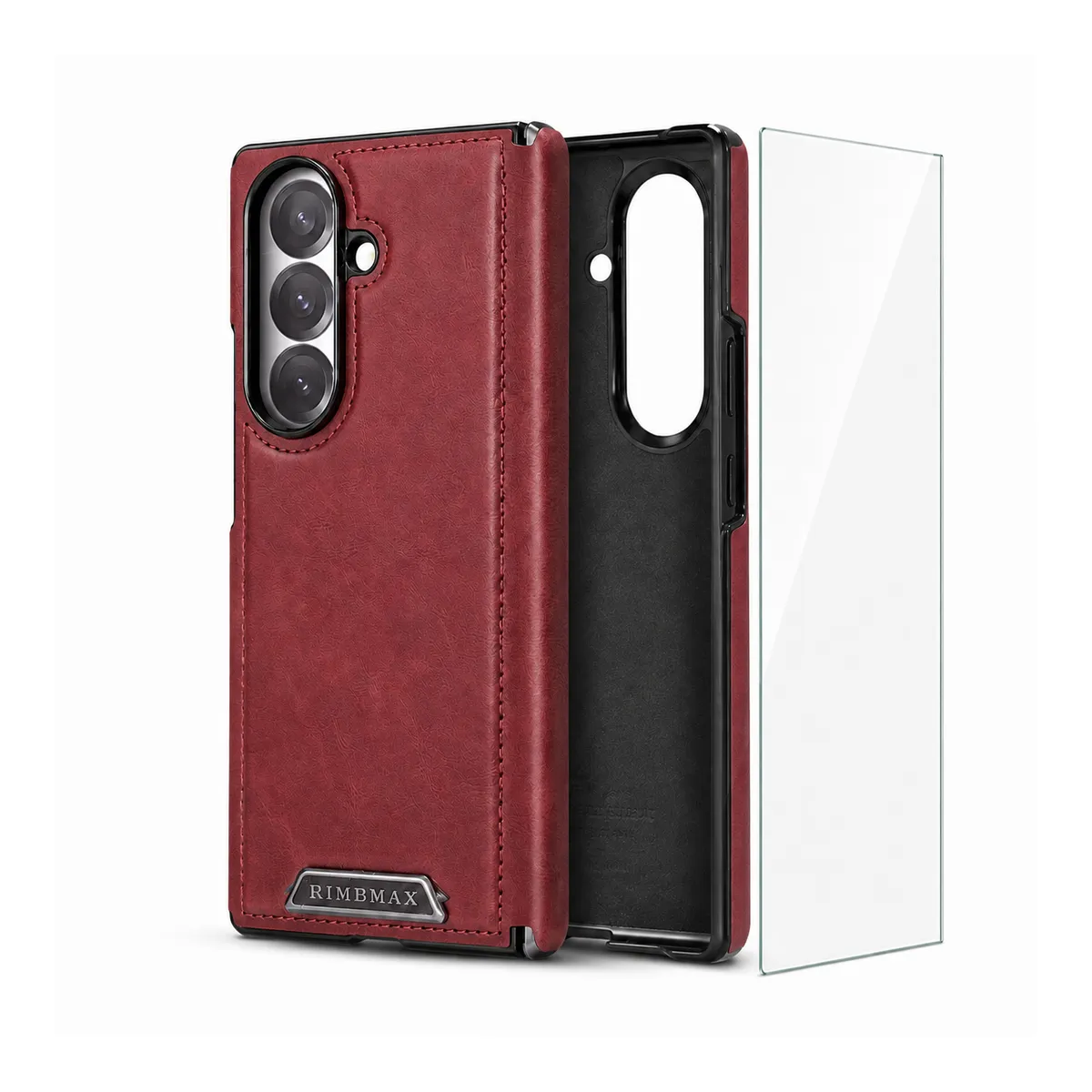 RIMBMAX Leather Protective Case With Screen Protector  for Z Fold 8Ultra